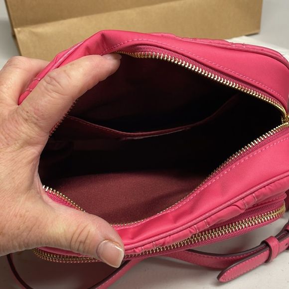 Coach Pink Court Crossbody With Ruching Bag - Picture 5 of 10